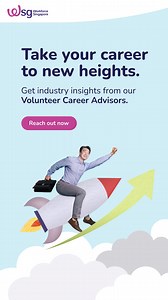 Let your career take flight with industry-specific insights and knowledge from our volunteer career advisors. | Workforce Singapore - WSG