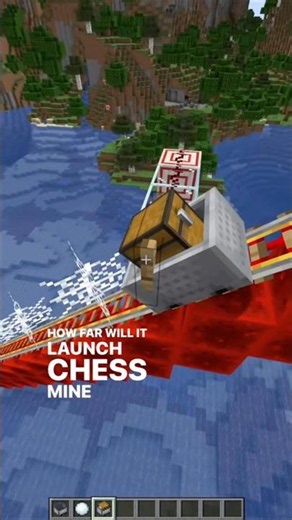 Minecraft Chest Minecart Launcher #minecraft #viral #gaming #fyp #shorts #trending
