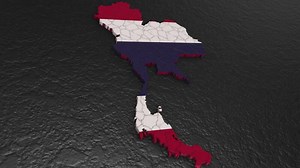 Thailand map 3d. 3d map of Thailand.