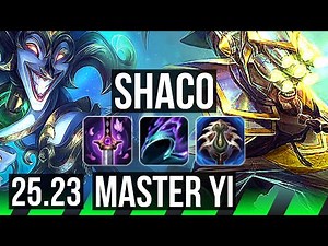 SHACO vs MASTER YI (JGL) | 21/1/9, Legendary, Quadra | EUW Diamond | 25.23