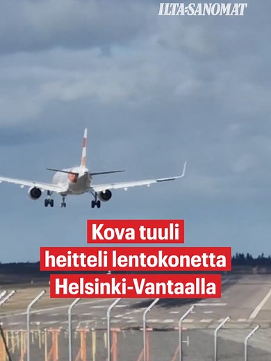 IS:n lukija seurasi lentokoneiden laskeutumista Helsinki-Vantaalle tuulisena päivänä. Kun kone lähestyi kiitorataa ”sivusuunnassa”, hän laittoi kameran päälle. Toimittaja: Oskari Räisänen Video: Lukijan video #lentokone #uutiset #iltasanomat #helsinkivantaa