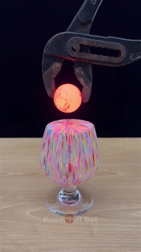 1000℃ Hot Metal Ball VS Rubber Band#satisfying | rubber bands
