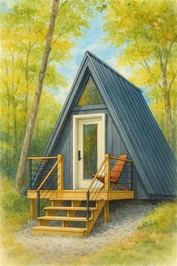 A-frame Cabin Plans PDF, DIY Tiny House Blueprint - Etsy