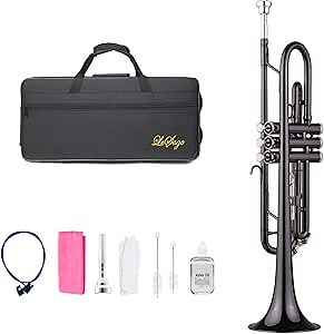 LeSage Student Trumpets Standard Bb Brass Trumpet for Beginner Black Trumpet b Flat with 7c Mouthpiece