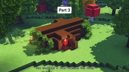 Fallen Tree House Build in Minecraft | Part 3