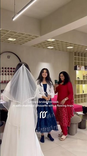 Cerina’s Satin Mermaid Bridal Gown First Look | Elegant Wedding Train | MANKASURATH #weddinggown