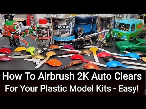 How To Airbrush 2K Auto Clears For Your Plastic Model Kits - Easy !! Perfect For Gundam & Auto Kits