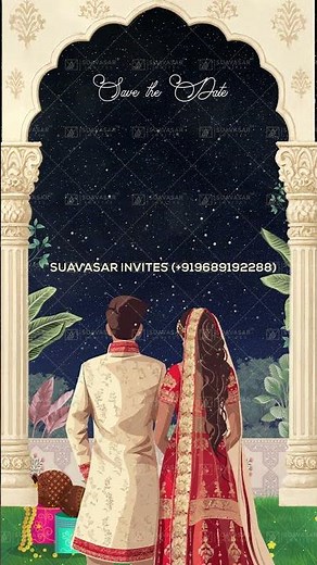 Modern Wedding invitation Video GIF || Save The Date || SDV19
