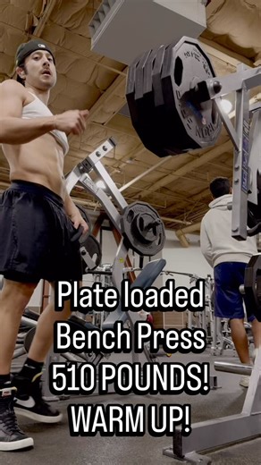 Calvin Fashion on Instagram: "Plate loaded Bench Press 510 POUNDS! WARM UP!"