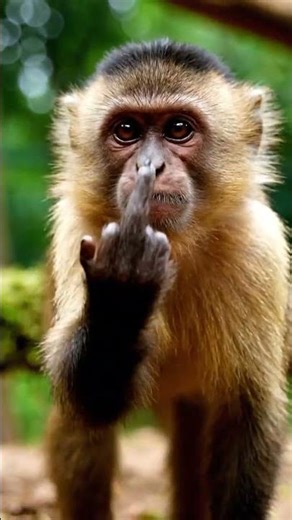 Angry Monkey Flips Off Tourist!