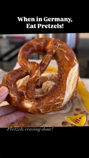 Pretzels craze in Germany. Yummy, pretzels foodtrip craving done! #germany #streetfoods #pretzels #travelforfoodies
