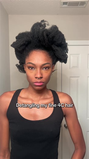 Detangling my fine 4c hair🥳 using the Yamiya Jelly Flaxseed Pre-poo😇 #cartiaerae #fine4chair #4c #prepoo #hairgrowth