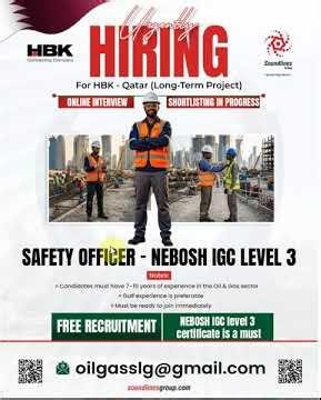 Safety officer job in Qatar 2026 Apply now for online interview