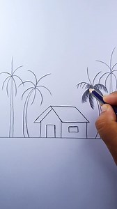 2.7M views · 43K reactions | How to draw village scenery with pencil sketch #Art #Draw #DrawingTutrial #HowToDraw #PencilDrawing #EasyDrawing #Scenery #Villlage | Tanvir Art Academy | Facebook