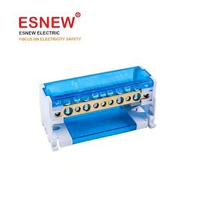 [Hot Item] Tdx 211/125A Brass Power Distribution Terminal Block 2X11 DIN Rail Connection Points