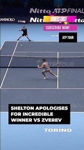 Ben Shelton APOLOGISES for this outrageous winner vs Zverev! 😅🔥 | ATP Finals Turin