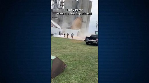Grain bin collapse in Illinois sends people running, shocking video shows