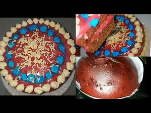 চুলায় তৈরি রেড চকলেট কেক রেসিপি।।easy yummy Red chocolate cake recipe..