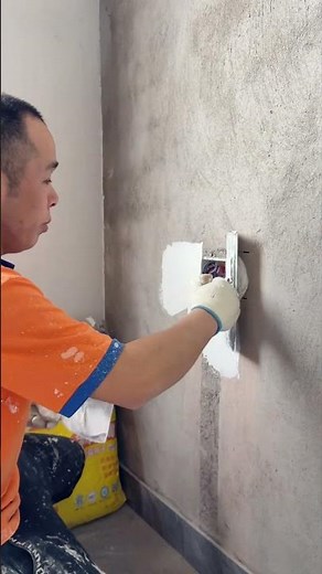 Flawless Wall Patching: Professional Conduit Finishing Guide! 🏗️📐 #shorts