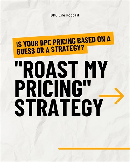 DPC Life Podcast on Instagram: "𝗞𝗻𝗼𝘄 𝗬𝗼𝘂𝗿 𝗠𝗮𝗿𝗸𝗲𝘁 Even if you’re the only DPC in your zip code, knowing what nearby practices charge removes the fear of pricing too high—or too low and your CPA can help you benchmark this so you’re not guessing. 🎧 Learn how to research pricing with confidence in 𝗘𝗽𝗶𝘀𝗼𝗱𝗲 𝟮𝟬 with 𝙉𝙖𝙩𝙚 𝙂𝙤𝙤𝙙𝙢𝙖𝙣, 𝘾𝙋𝘼 for DPC, available on Spotify and all streaming platforms. If you're planning your own off-ramp, don't try to build your tech stack 