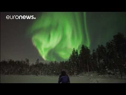 Sky swirls green with magical Northern Lights