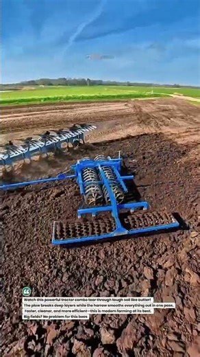 🔥 Deep Tillage Beast: Tractor Plow & Harrow Combo in Action 🚜💨 #Farming #Tractor #Agriculture