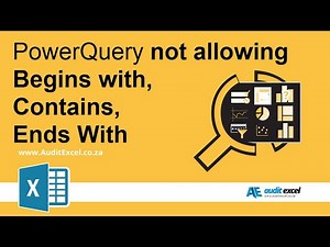 PowerQuery - Begins, Ends With, Contains, missing from filter options