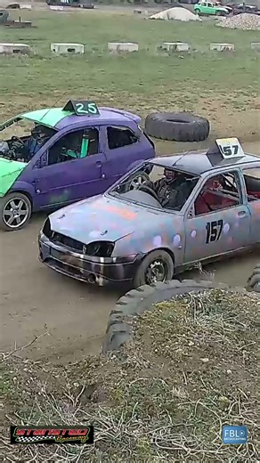 Jamie the commentator Mic Spit at Stansted Raceway Banger Racing Track on 23rd March 2025 S12 R3 F