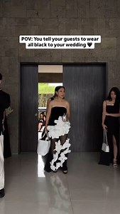 2.4K views · 21K reactions | When you tell all your guests to wear black at your wedding  : @mv.behindthewed #fyp #wedding #weddingideas #weddingtrends #weddinginspiration #weddinginspo #bridetobe #bride #dresscode #love | StringsBespoke | Facebook