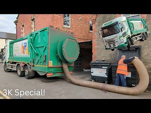 PrintWaste DAF XD Vacuum Bin Lorry Collecting Cartons!