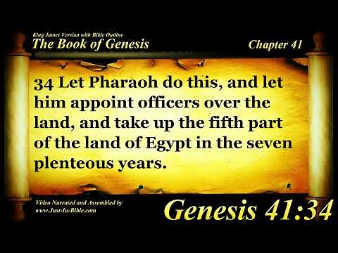 Genesis Chapter 41 - Bible Book 01 - The Holy Bible KJV Read Along Audio/Video/Text