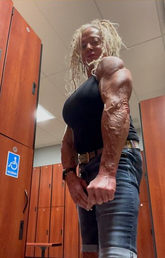 Trudy Ireland on Instagram: "Boom! Biceps And Triceps Done!! Can you believe I’ll be 65 on Sunday?!? #flex #biceps #pumped #swole #musclegirls #fbb #girlswithmuscle #ageaintnoissue #bodybuilder #lifestylebodybuilder #musclesaresexy #hardas #muscles #flex #girlswholift #girlswhoworkout #workout #strongover60 #fitchick #gymfreak #strongerthanyou #strongerthanyouthink #fitover60 #strong #strongissexy #fitforlife #keepgoing #friday #flexfriday #beyourself #trudyirelandfbb"