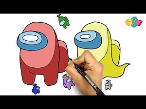 How to draw among us characters easy step by step tutorial