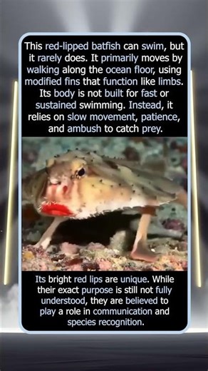 This Fish Has Red Lips and Walks on the Ocean Floor