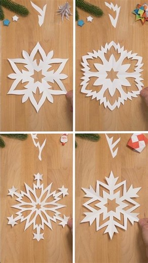 4 EASY CRAFTING SNOWFLAKE TUTORIAL | HOW TO CUT A SNOWFLAKE OUT OF PAPER ❄ inclArt