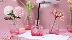 Der Rose Glass Bud Vases Set of 32 Small Pink Flower Vases for Rustic Wedding Centerpieces Table Decorations and Home Office Decor(Pink)