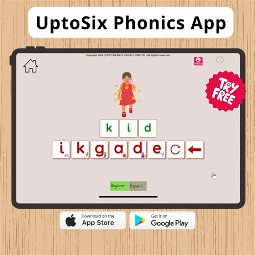 7.2K views · 54 reactions | For endless reading and spelling practice with phonics, download the UptoSix Phonics App. 100% interactive self-learning phonics app for kids. Available on the Google Play Store and App Store. #phonics #learntoread #phonicsapp #english #readingapp #spellingapp | Phonics Reading | Facebook