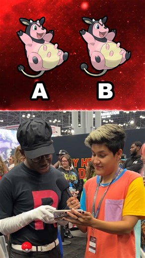 Super Duper Dani on Instagram: "Which is the REAL Pokémon? 👀 I’m quizzing a member of Team Rocket at Comic Con to see if they really know their stuff! How many did you get correct, and did any Pokémon stump you? #pokemon #pokemoncards #pokemoncommunity"