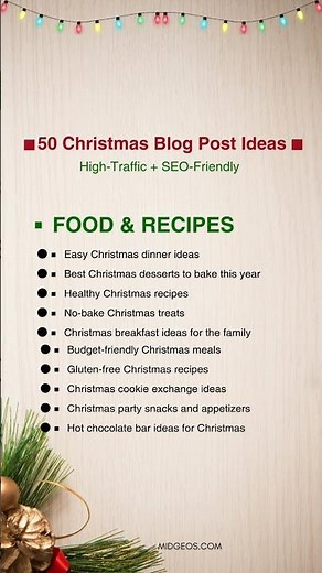 50 Christmas Blog Post Ideas (High-Traffic + SEO-Friendly)