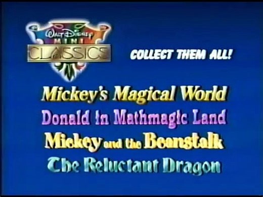 Walt Disney Mini Classics (1991) VHS Promo