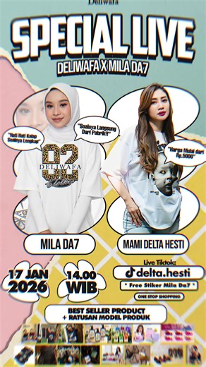 HATI HATI KALAP SOALNYA LENGKAP SEMUA ADA PRODUK DELIWAFA INI Live di akun mami yang utama yaa di sini @Delta.hesti Tanggal 17 jam 14:00