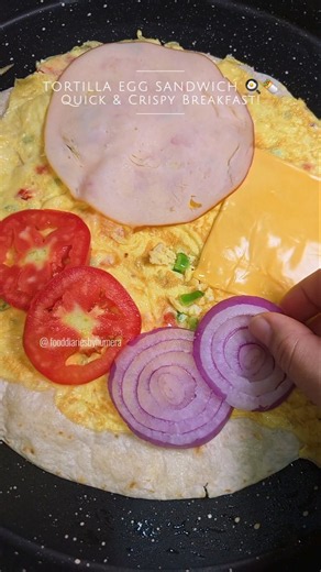 🌯🍳 Crispy Tortilla Egg Sandwich