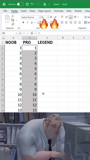 🖥️ Excel Tips for Add Sequence down easily #trendingreels #exceltricks #excel #instagram #reels