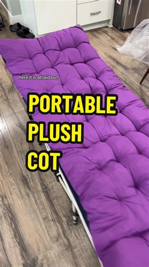 This cot feels so multi-purpose: sleepovers, camping, house guests, or laying out in the sun. So many options! #portablecot #portablebed #campingcot #sleepoverbed #houseguests #guestroom #guestbed #tiktokshopmemorialday