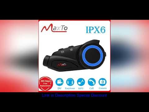 MAXTO M3 Motorcycle Helmet Bluetooth Headset Intercom 1000m WiFi 1080P Lens Video Recorder