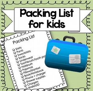 Packing List for Kids {Editable for any age group!}