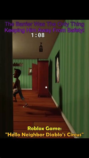 The Barrier Was The Only Thing Keeping Him Away From Safety! | #roblox #robloxfunny #helloneighbor