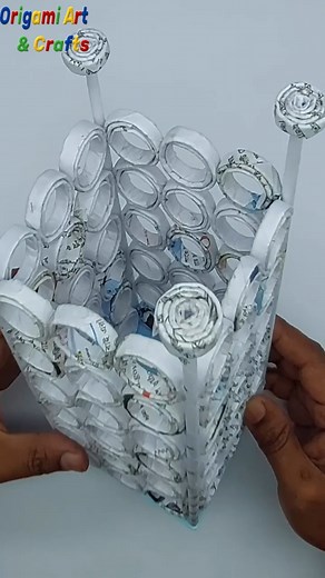 434K views · 7.5K reactions | Flower Vase Making Easy Tutorial at Home #reels2023 #reelsviral #flowervase #reelsfb | Origami Art & Crafts | Facebook
