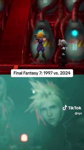 FFVII (1997) vs. FFVII Rebirth (2024) #ffvii #ff #rebirth #finalfantasy #finalfantasy7 #cloud #sephiroth #playstation #ps5 #ps1 #sony #ps #cinematic #cutscene #sidebyside #comparison #remake #ign #gaming #letsplay #gamingontiktok
