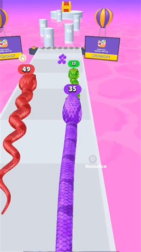 Purple Snake Run Challenge 😱🔥 #shorts#satisfying #gaming #mobilegaming #viral #gameplay